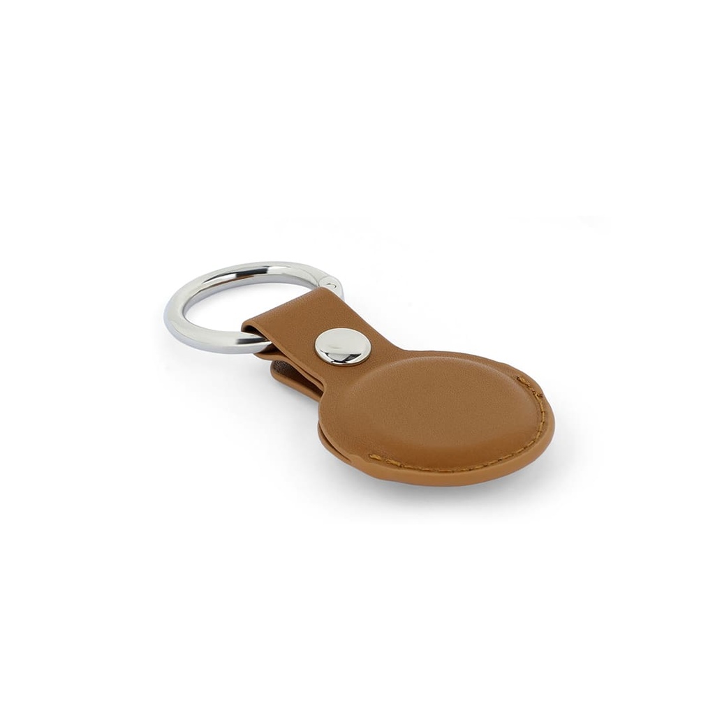 LEEVI - Santhome® PU Keychain with Santhome Tag pocket - Tan