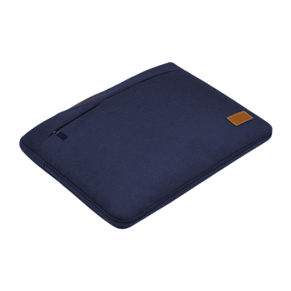 SALCEA - Santhome® 15" Laptop Sleeve - Navy Blue/Tan
