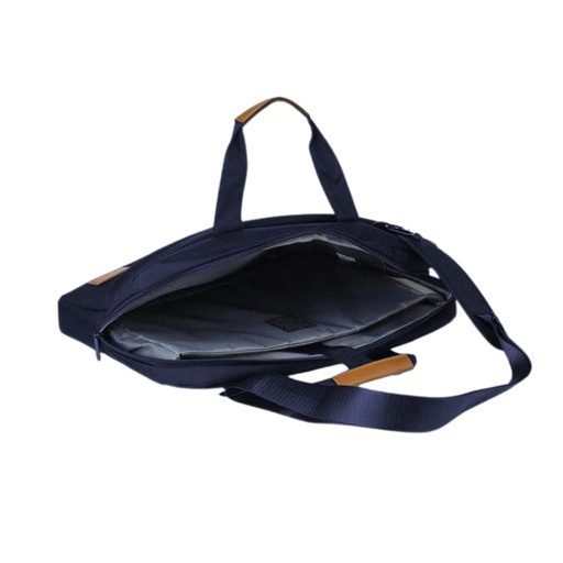 SLOTEN - Santhome® 15" Laptop Bag - Navy Blue/Tan