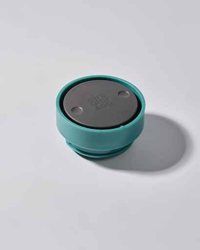 Circular Cup 8oz Chalk & Aquamarine Green