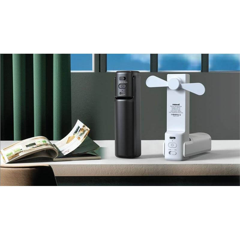 ZEPHYR - @memorii 4-in-1 Fan Powerbank, Safety Alarm & Torch - White