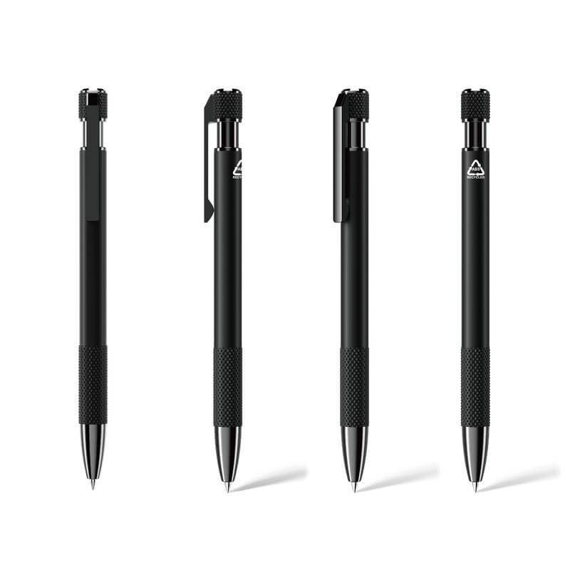 PILA - Recycled Aluminium Ballpoint Pen - Black