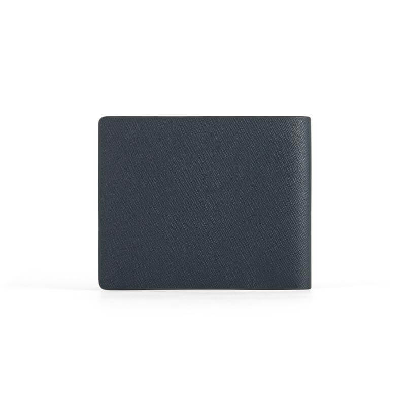 CROSS Saffiano Leather 4CC Bifold Wallet with Coin Pocket - Navy Blue