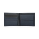 CROSS Saffiano Leather 4CC Bifold Wallet with Coin Pocket - Navy Blue