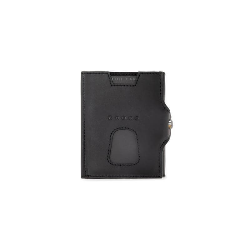 CROSS Soft Grain Leather 6CC Trifold Compact Wallet - Black