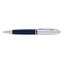 Cross Click™ Chrome Ballpoint Pen with Notebook and Cardholder Gift Set - Navy Blue