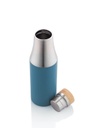 BREDA - Vacuum Bottle With Bamboo Lid - Blue
