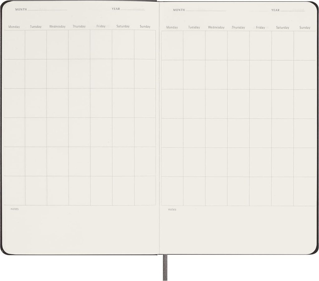 Moleskine Undated 12 Month Weekly Planner - Hard Cover - Large