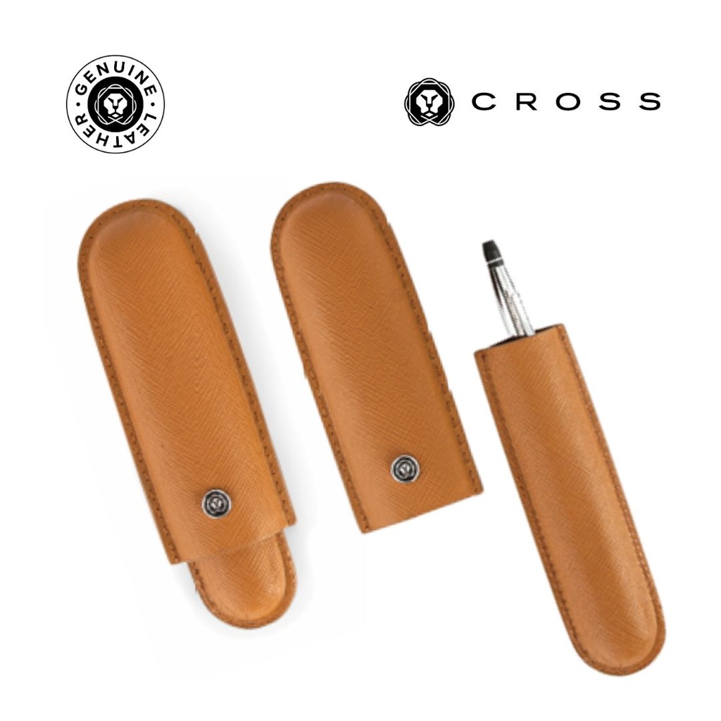CROSS Leather Single Pen Case - Mocha